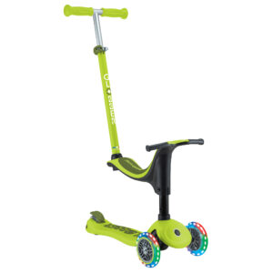 Globber GO-UP SPORTS LIGHTS V2 3-1 žalias paspirtukas